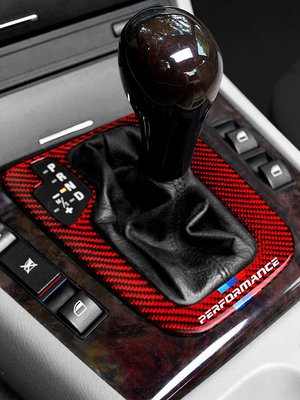 寶馬老3系E46改裝碳纖維檔位面板排擋蓋中控儀表點器裝飾貼配件