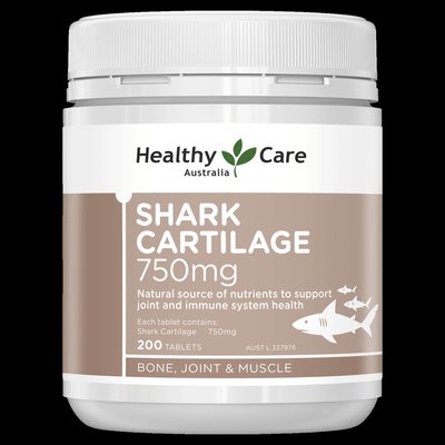 代購澳洲 Healthy Care 鯊魚軟骨 Shark Cartilage 750mg (200顆)