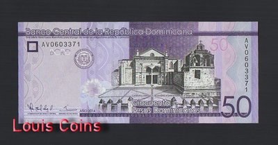【Louis Coins】B854-DOMINICAN REPUBLIC-2014多明尼加共和國紙幣,50 Pesos