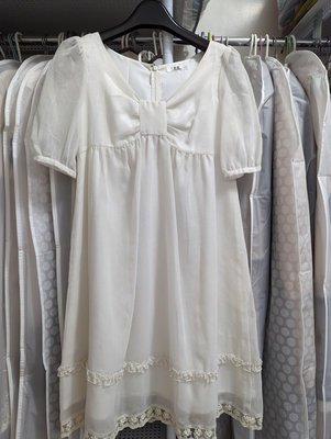 日系百貨專櫃RF米白色雪紡洋裝 小禮服