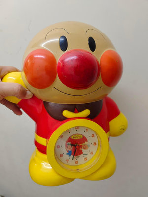 Anpanman 麵包超人 人型 時鐘 鬧鐘  存錢筒 日本正版