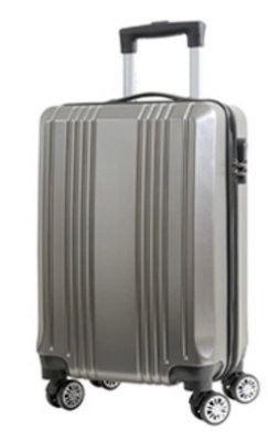 【台灣現貨-時尚鐵灰銀色】20吋登機箱 行李箱 ABS登機行李箱 四輪行李登機箱