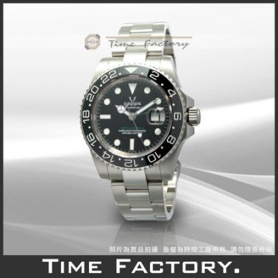 【時間工廠 】CAPPS  卡柏   ETA2836機芯  兩地時間   陶瓷框  新款實心錶帶    116710LN