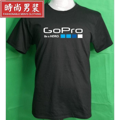 Gopro hero t 恤帽子時尚熱賣男士大碼男上衣棉 t 恤男士生日禮物-時尚男裝