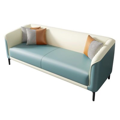沙發客廳小戶型簡約輕奢防水科技布雙三人公寓咖啡廳彈簧款沙發~特價