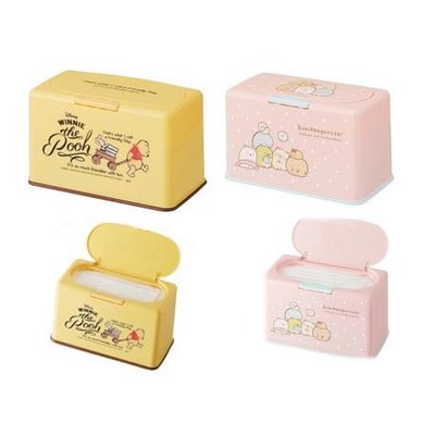 【寶貝妞】日本進口 正版雷射 可愛粉色角落生物 /黃色小熊維尼口罩盒 日本製優惠450