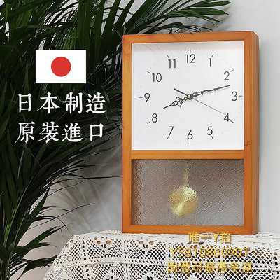 座鐘原木法式奶油風掛鐘日式復古鐘表客廳掛墻時鐘長方形擺鐘實木座鐘時鐘