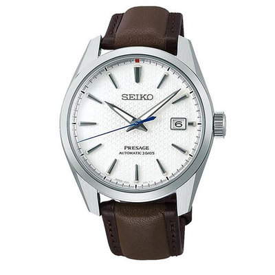 《SEIKO》精工 Presage 110週年限量 SPB413J1 藍寶石鏡面 皮錶帶 機械男錶 6R55-00F0S 白/銀