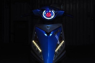 SYM IRX RX GR GT 遠近魚眼HID大燈模組改裝 LED內外光圈 天使眼 惡魔眼 電鍍飾圈 H1 40瓦