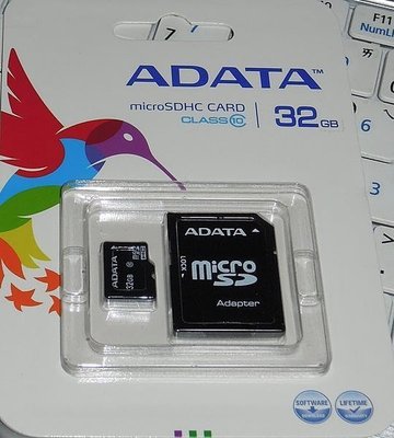 小薇電腦☆淡水◎32G◎ADATA威剛 32GB T-FLASH◎CLASS 10高容量microSD卡，520元