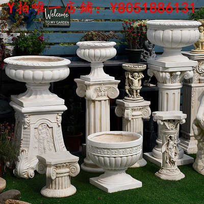 雕像歐式羅馬柱花園裝飾庭院擺件花盆底座天使人物雕塑丘比特景觀擺設擺件