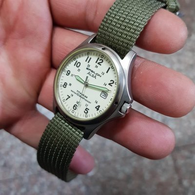 夜光面＜鈦金屬＞38mm 日本 ALBA TITANIUM 軍錶  A4