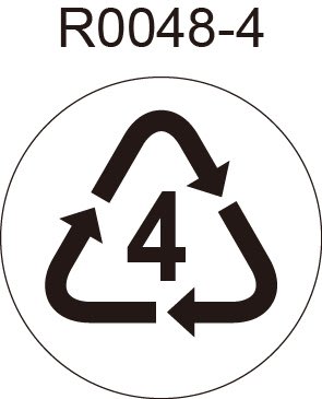圓形貼紙 R0048-4 塑膠包裝容器貼紙 回收貼紙 塑膠食品容器貼紙 [ 飛盟廣告 設計印刷 ]