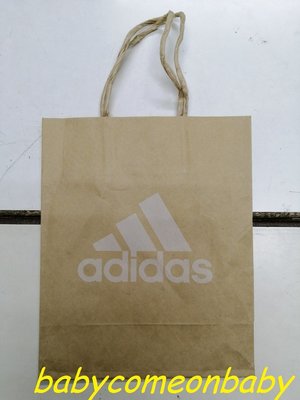 品牌紀念 環保購物袋 手提 紙袋 禮物袋 24cm x 20cm x 10cm adidas