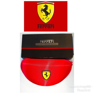 真品 全新【法拉利】Ferrari 原廠太陽眼鏡盒 紅色墨鏡盒 收納盒 飾品盒 精品設計盒$129 一元起標