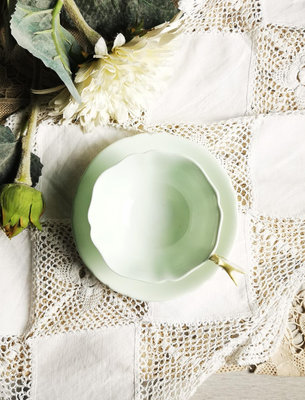 英國名瓷Paragon出品的Iconic蝴蝶手柄系列茶杯碟，