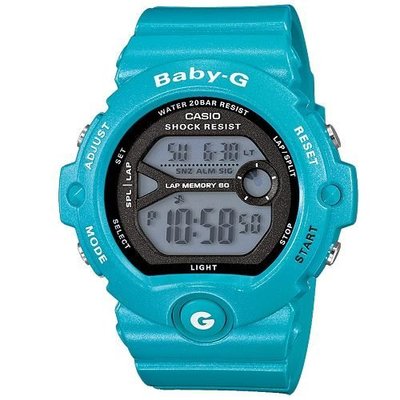 BABY-G 馬錶記憶慢跑運動錶(BG-6903-2)-土耳其藍/45mm