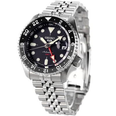 預購SEIKO SEIKO 5 SBSC001 精工錶5號機械錶42.5mm 黑面盤不鏽鋼錶帶