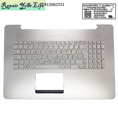 電腦零件ASUS 華碩G552/V G551 N551JK N752VX N751JK 鍵盤銀色C殼背光WB筆電配件