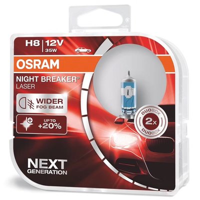 歐司朗OSRAM NIGHT BREAKER LASER亮度+150% H8/H11贈T10 LED雷射星鑽耐激光夜行者