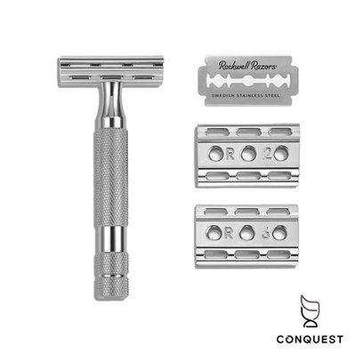 【 CONQUEST 】加拿大 Rockwell Razors Rockwell 6C 可調式刮鬍刀 六種刀頭隨意更換