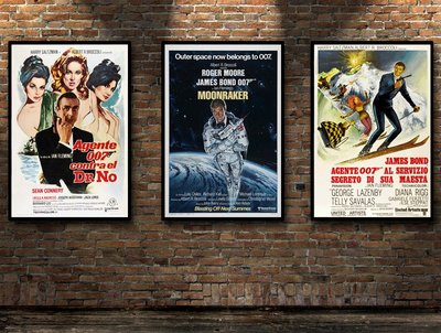 現代裝飾畫電影海報定制太空城007諾博士詹姆斯邦德女王(不含框)