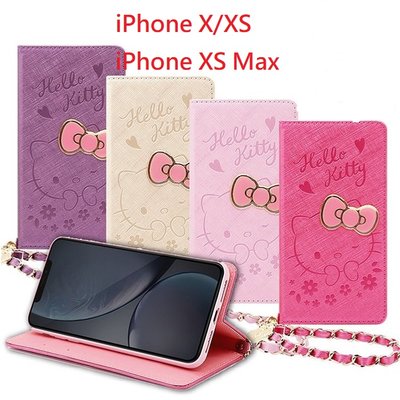 正品 iPhone X/XS/XS Max 【GARMMA Hello Kitty 側掀皮套 戀愛系列】手機皮套 保護套