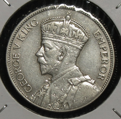 1934 英屬斐濟 喬治五世 FLORIN 銀幣