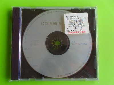 《啄木鳥小舖》＜CD-RW＞國碩Maxmax 8X CD-RW可複寫燒錄片(74min/680MB)[全新盒裝未拆封]