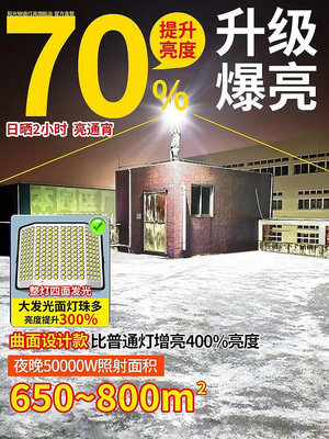 2024新款太陽能燈戶外燈庭院燈一拖二家用室外防水四面LED家用燈