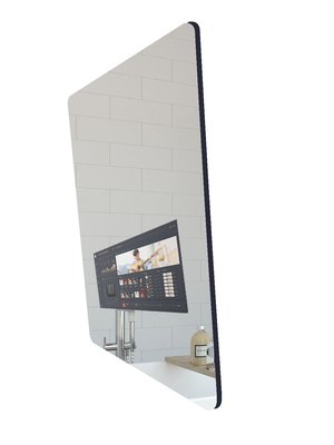 LED燈浴室鏡 17寸屏幕壁掛式魔鏡洗手間鏡浴室鏡子 自行安裝