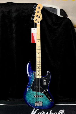 全新限量版  Fender LTD Player Jazz Bass 墨廠 稀有虎紋 藍漸層