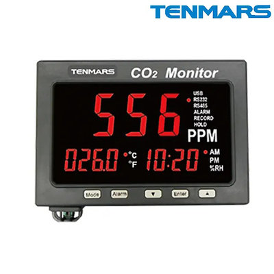 【含稅】TENMARS LED二氧化碳溫溼度監測器 TM-187A 溫濕度計 二氧化碳監測
