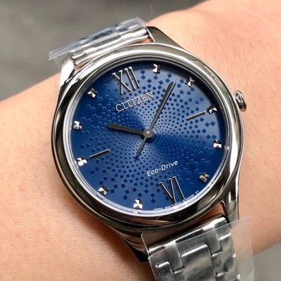 現貨 可自取 CITIZEN EM0500-73L 星辰錶 手錶 32mm 光動能 藍寶石 藍面盤 鋼錶帶 女錶