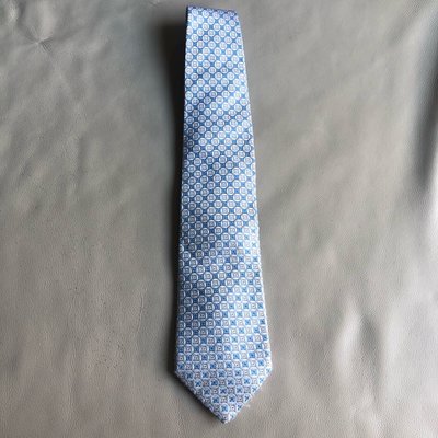 [品味人生2]保證正品 Ted Baker 銀色 藍花朵 手打領帶