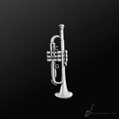 小叮噹的店- 別針 MD品牌 全新 小喇叭 小號 Trumpet 銀色 香港進口 精品 禮物 D11 胸針 設計款