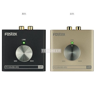 ＜TENCHEER＞ FOSTEX PC100USB-HR2 耳機擴大器 (黑色 金色) USB DAC 96kHz/24bit 耳擴 PC100USB HR2