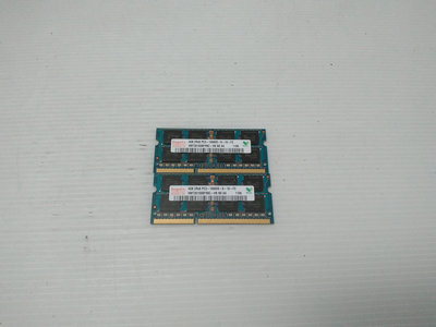 313 [大鋼牙二手3C]筆電記憶體 HYNIX DDR3-1333/4G/雙通道 ( 一元起標 得標=2支)