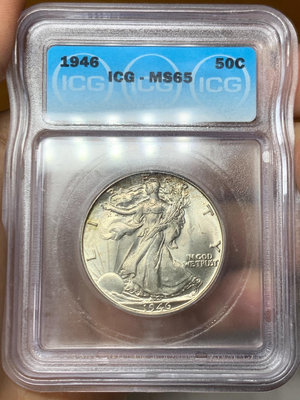 160- 美國行走女神銀幣 1946年美國50分半圓銀幣 I