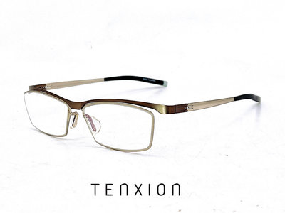 【本閣】TENXION TNR03 日本製超輕薄鋼無螺絲光學方框眼鏡 德國紅點設計大獎 深/淺古銅色 ic眼鏡 雙層造型