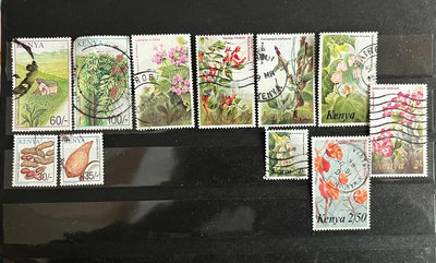 【二手】肯尼亞植物郵票一貼，信銷，不含黑卡 郵票 錢幣 收藏幣 【伯樂郵票錢幣】-757