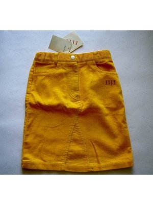 專櫃童裝[ELLE] 女童黃色絨布裙(編號10028)~110CM