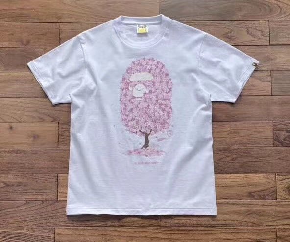 日本bathing ape BAPE SAKURA APE HEAD TEE猿人頭限定樱花版本二代目