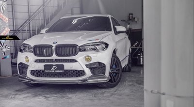 【政銓企業有限公司】BMW F86 X6M 專用 3D 款 抽真空 高品質 碳纖維 卡夢 前下巴 現貨 免費安裝品質保證