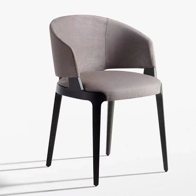 北歐現代簡約實木餐椅皮革休閑設計師樣板間餐廳椅白蠟木高端椅子