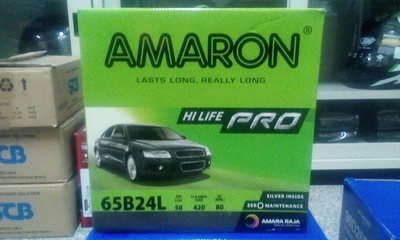 65B24L #台南豪油本舖實體店面# AMARON 電池 HI LIFE PRO 銀合金電瓶 420CCA 50Ah