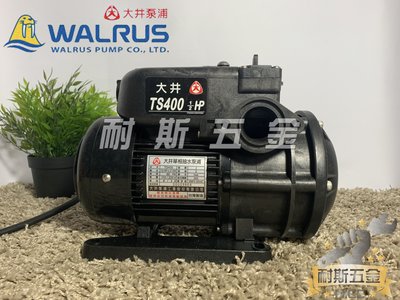 【耐斯五金】♨活動優惠♨TS400 1/2HP 大井WALRUS 電子靜音型抽水機 不生鏽水機 TS400B