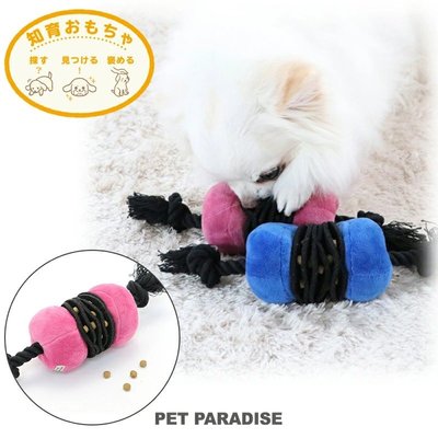 貝果貝果 日本 pet paradise  啞鈴藏食造型玩具  潔牙玩具 [T980]  益智玩具