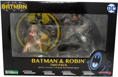 金錢貓雜貨 全新 Kotobukiya 壽屋 ARTFX+ 1/10 DC Batman 蝙蝠俠 + Robin 羅賓