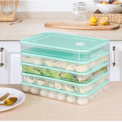 餃子盒凍餃子多層收納家用塑料冰箱冷凍水果透明密封蓋~特價